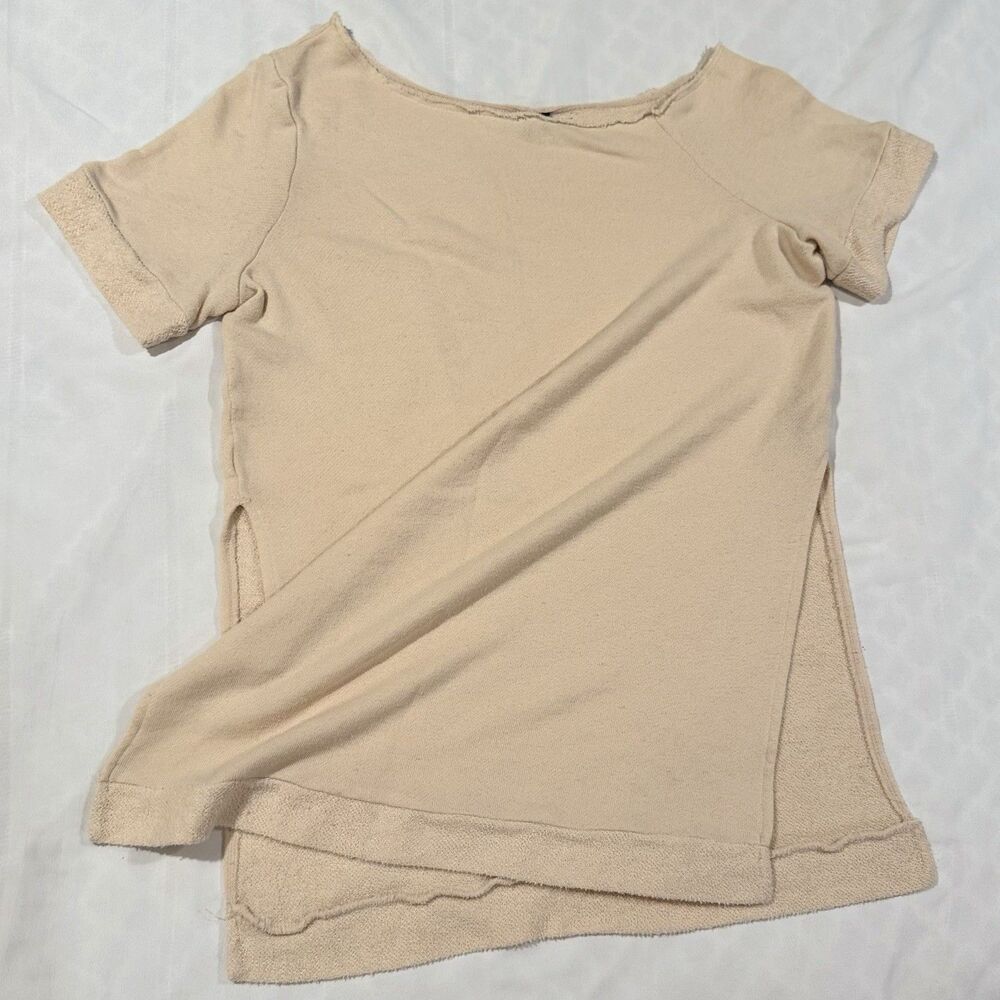 Vintage Out From Under Terry Side Slit Shirt Urban Outfitters Y2K Women XS Beige